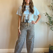 Leopard Denim Pants