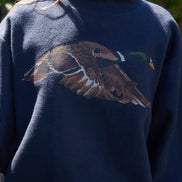IT2594-MALLARD | 'Lucky & Mallard' Mock-Neck Sweatshirt