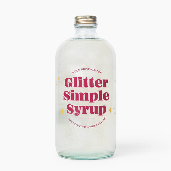 Glitter Simple Syrup, 16 fl oz with Edible Glitter