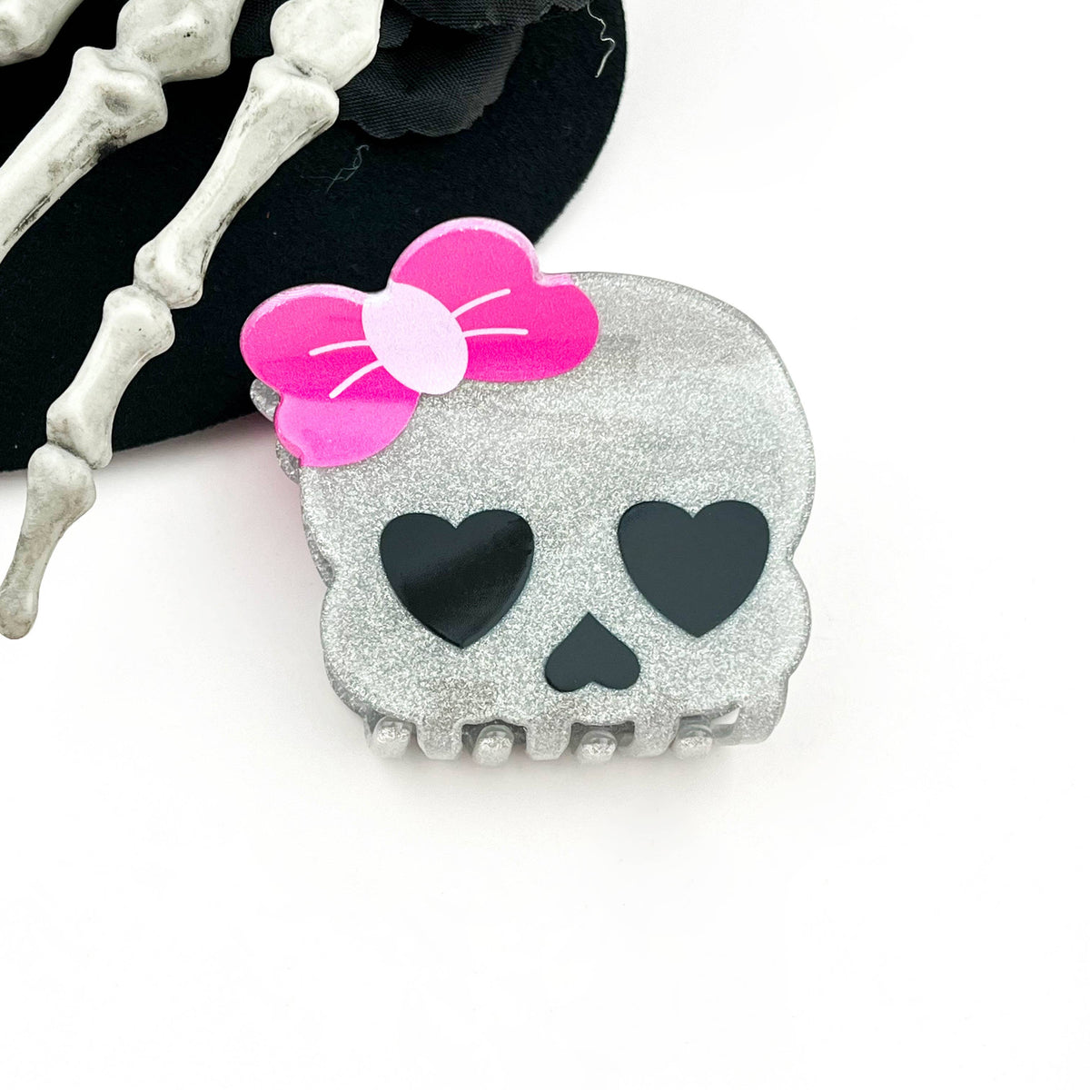 Halloween Skull Hair Clips, Easter Coffin Claw Clip