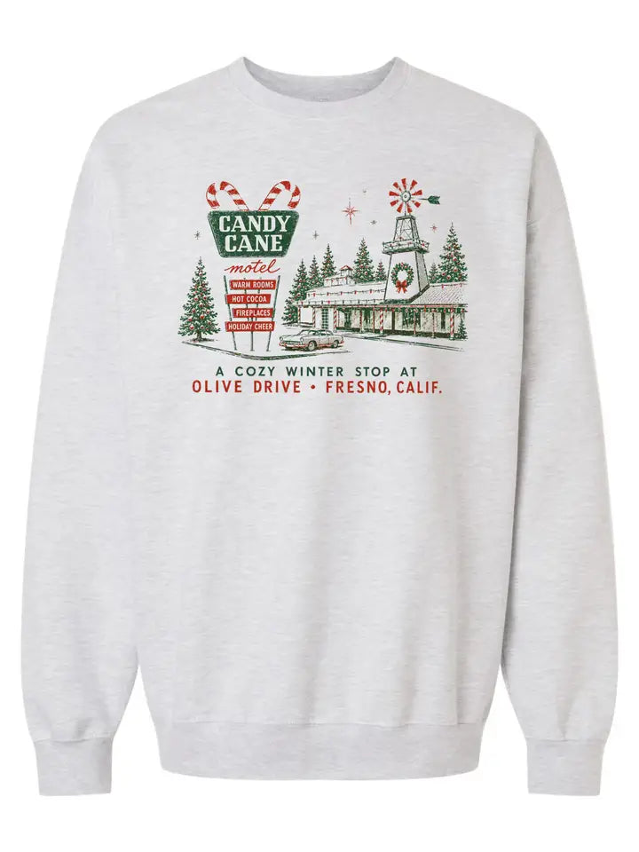 Candy Cane Motel Retro Sweatshirt
