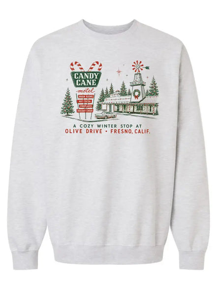 Candy Cane Motel Retro Sweatshirt