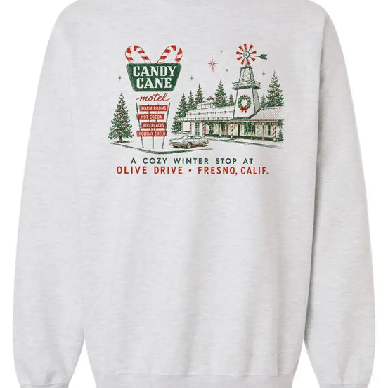 Candy Cane Motel Retro Sweatshirt
