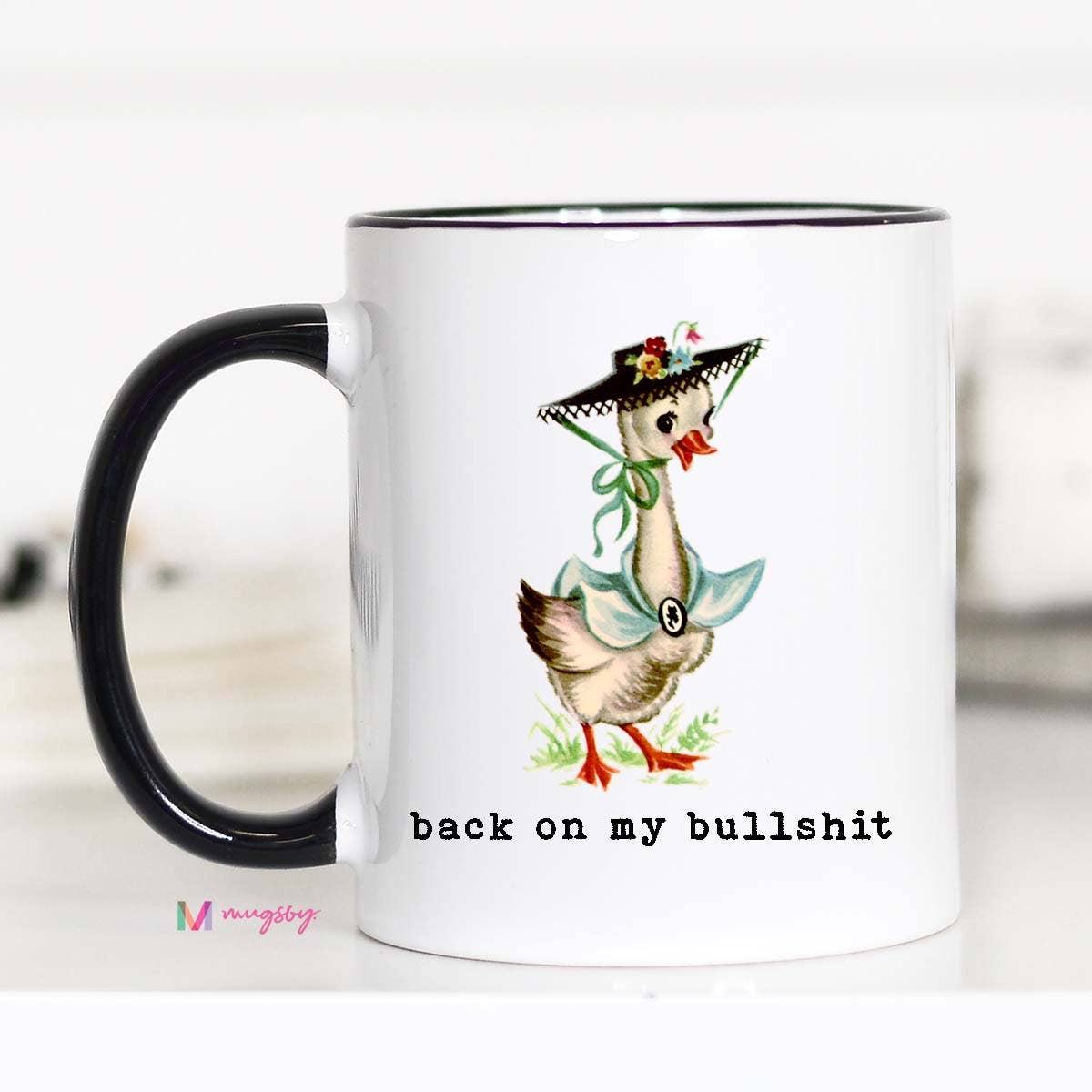 Back on my Bullshit Funny Coffee Mug, Vintage Mug