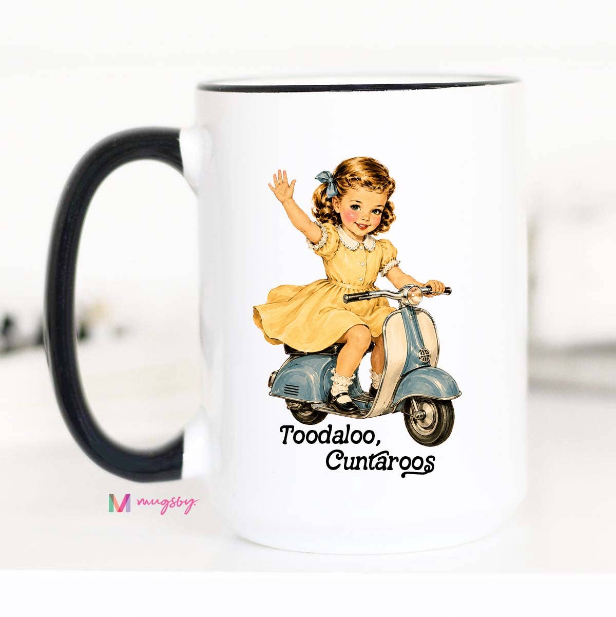 Funny Sarcastic Mug | Retro Girl Scooter Coffee Mug