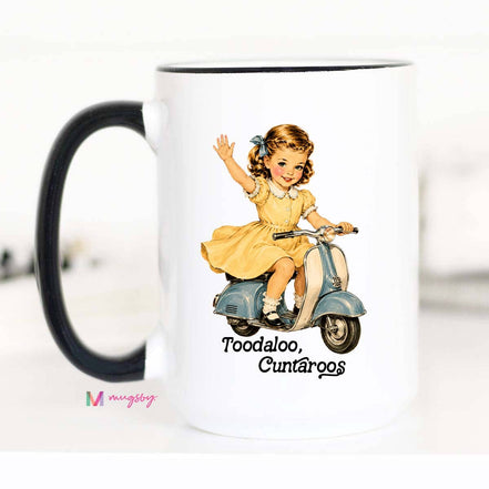 Funny Sarcastic Mug | Retro Girl Scooter Coffee Mug