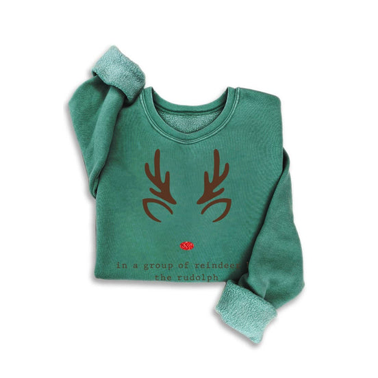 RUDOLPH GLITTER SWEATSHIRT