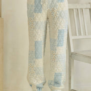 Floral textured lounge pants