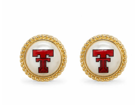 Texas Tech pearl studs