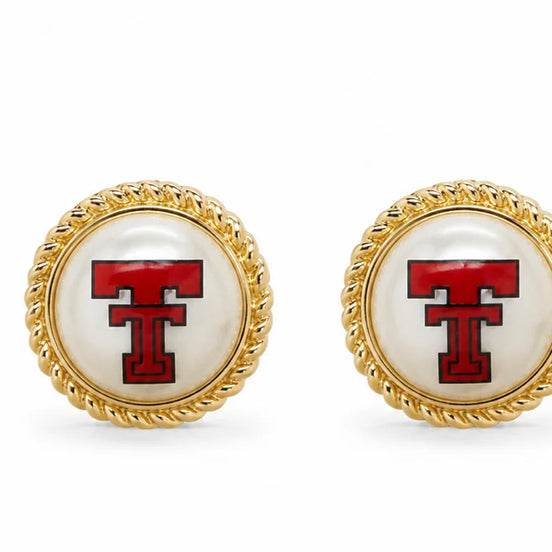 Texas Tech pearl studs