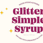 Glitter Simple Syrup, 16 fl oz with Edible Glitter