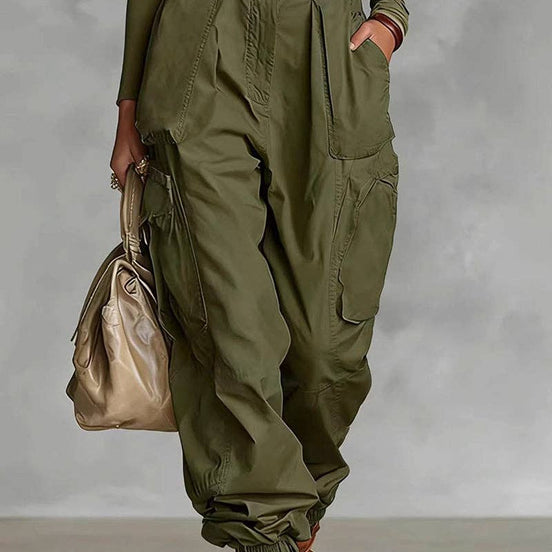 High-Waist Relaxed Cargo Pants