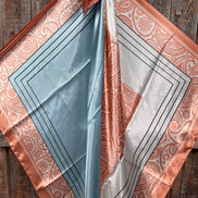 Soft Pink and Blue Paisley Wild Rag