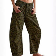 Washed Balloon Leg Denim Jeans High Waist Loose Fit