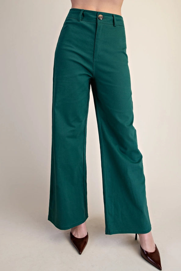 High-Waist Straight Stretchy Pants