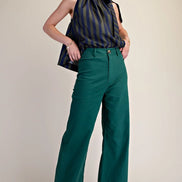 High-Waist Straight Stretchy Pants