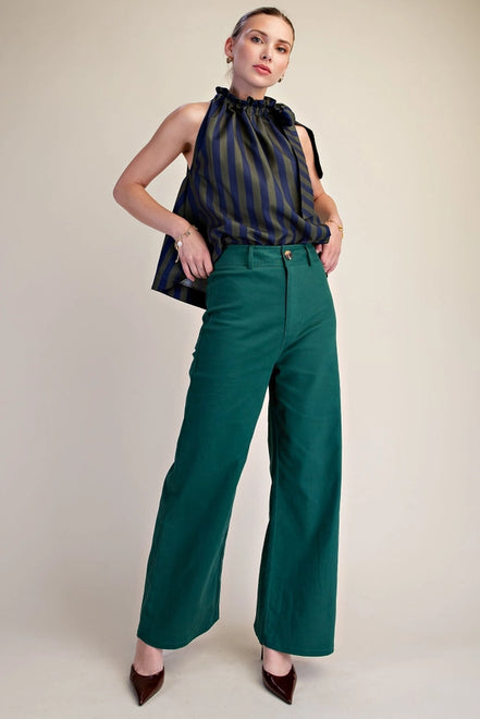 High-Waist Straight Stretchy Pants
