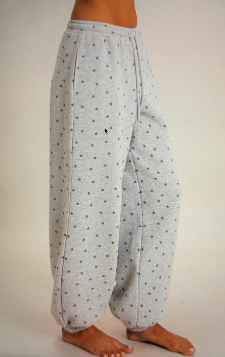 Star Print Elastic jogger