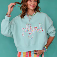 Jollyish Crop Christmas Sweatshirt