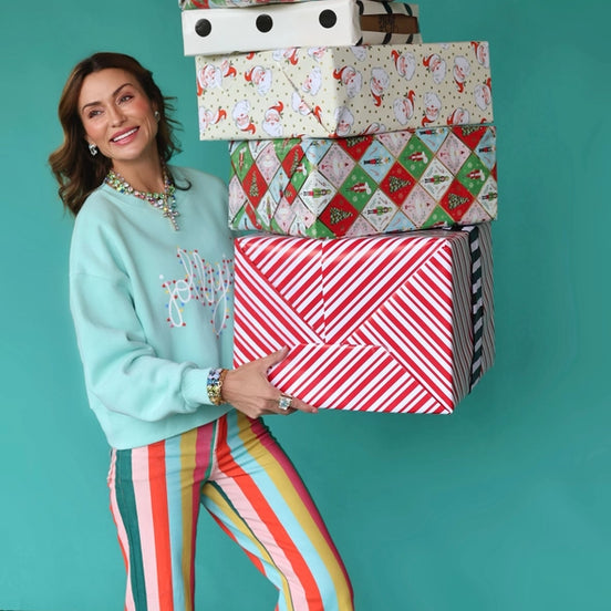 Jollyish Crop Christmas Sweatshirt