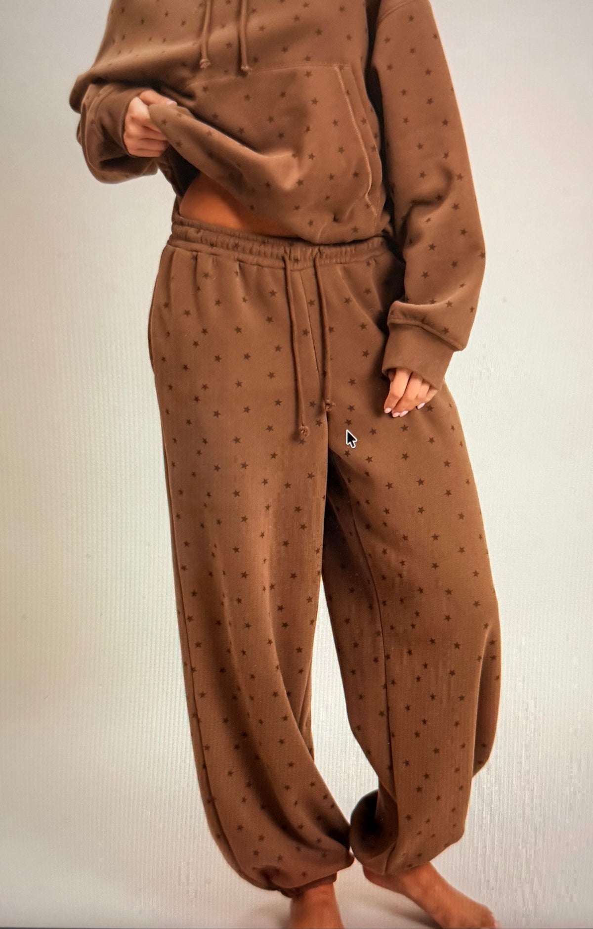 Star Print Elastic jogger