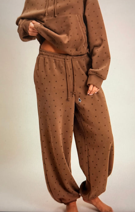 Star Print Elastic jogger
