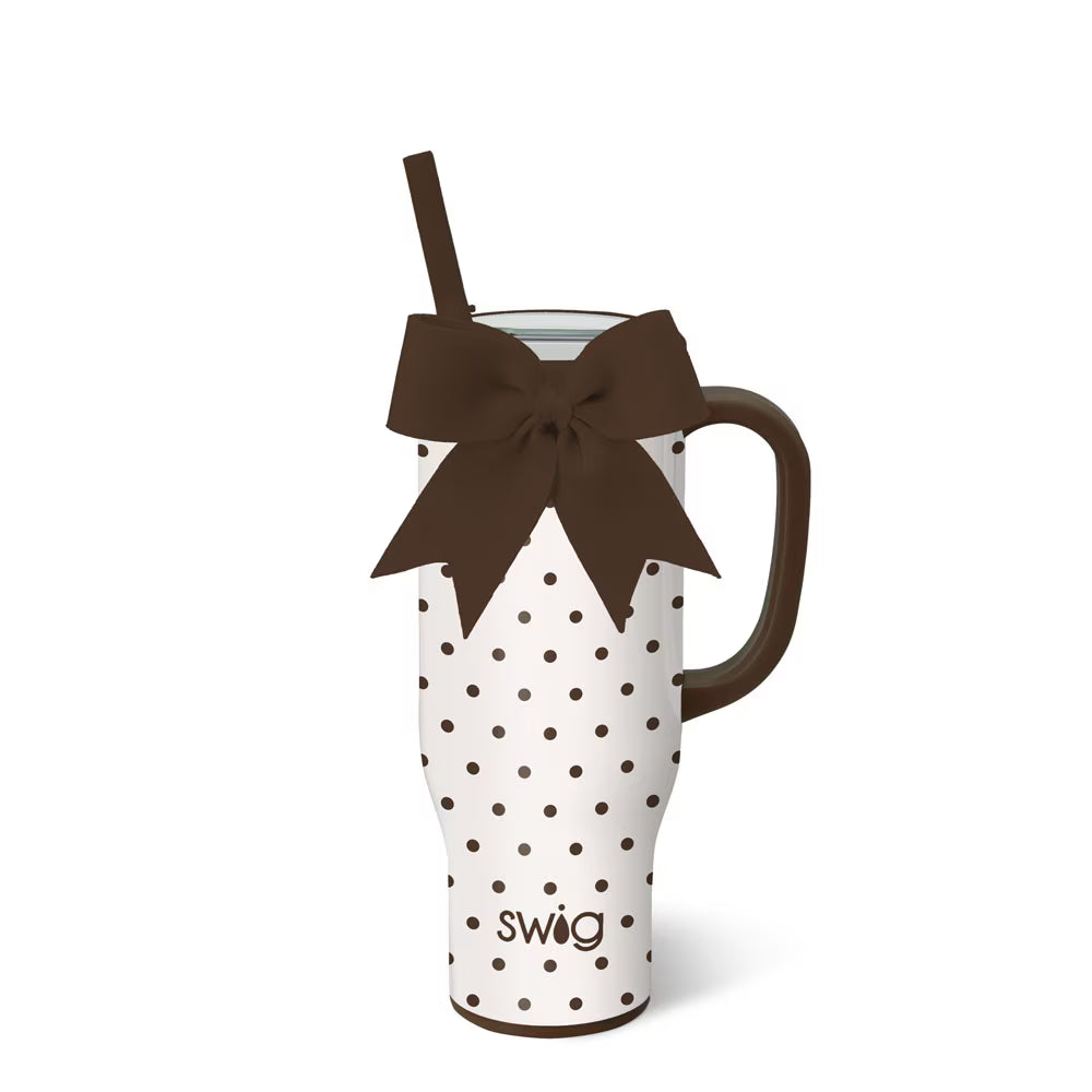 Swig Mocha Dots 30oz Mega Mug