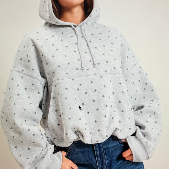 Star Print Bubble Hoodie